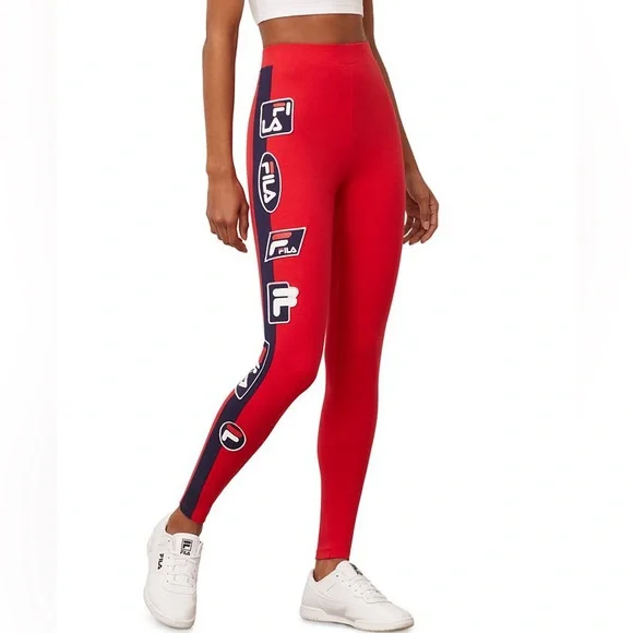 NWOT FILA Tamu Red Logo Leggings Size S (Small) - Picture 5 of 7